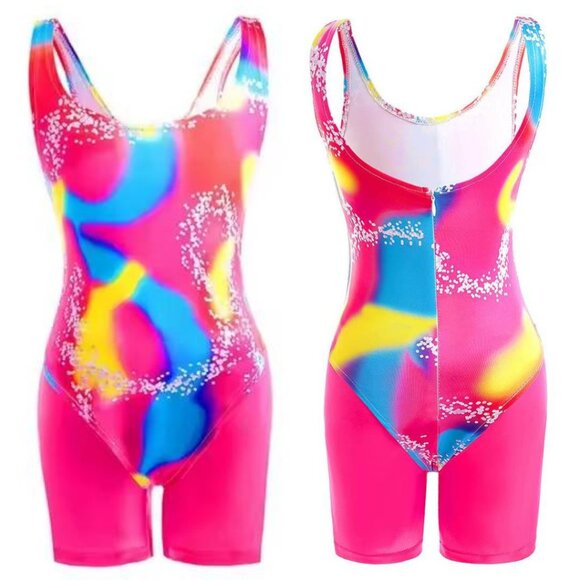 Retro Pink Sporty Cosplay Outfit Set | Vibrant 80s-Inspired Skatewear Costume - Picture 1 of 4